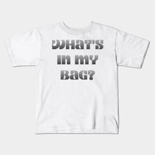 What's In My Bag. Tote Bag for All Your Shopping and Stuff. Gift for Christmas. Xmas Goodies. White Kids T-Shirt